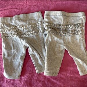Gray Ruffled Kids Bottoms